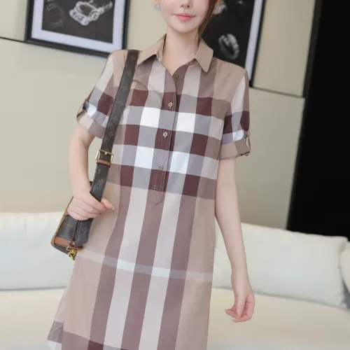 Replica Burberry Dresses Short Sleeved For Women #1458860 $85.00 USD for Wholesale