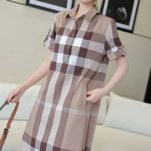 Replica Burberry Dresses Short Sleeved For Women #1458860 $85.00 USD for Wholesale