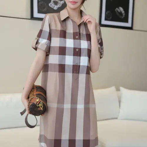 Replica Burberry Dresses Short Sleeved For Women #1458860 $85.00 USD for Wholesale