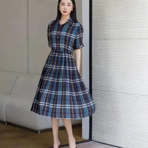 Wholesale Burberry Dresses Short Sleeved For Women #1458861 $85.00 USD, Wholesale Quality Replica Burberry Dresses