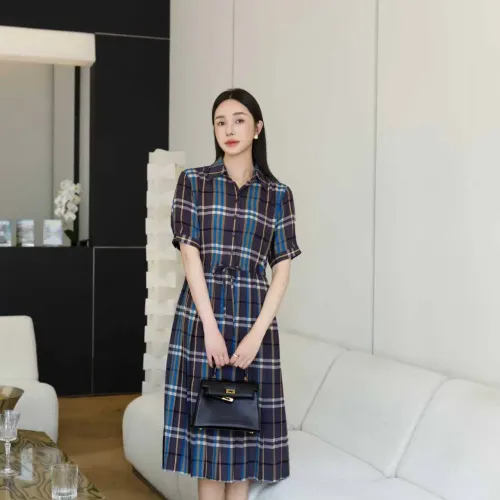 Replica Burberry Dresses Short Sleeved For Women #1458861 $85.00 USD for Wholesale