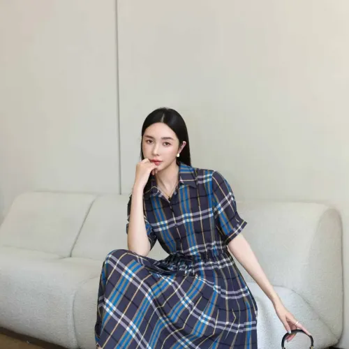 Replica Burberry Dresses Short Sleeved For Women #1458861 $85.00 USD for Wholesale