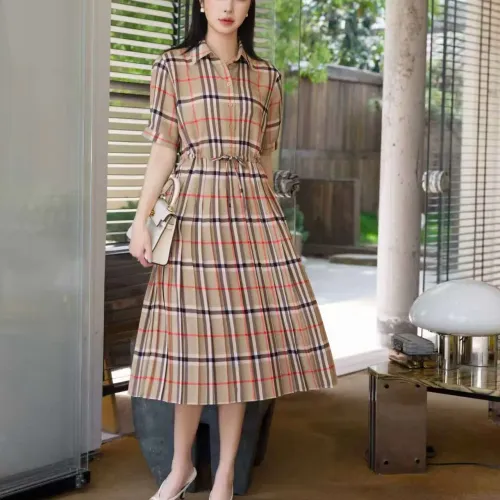Wholesale Burberry Dresses Short Sleeved For Women #1458862 $85.00 USD, Wholesale Quality Replica Burberry Dresses