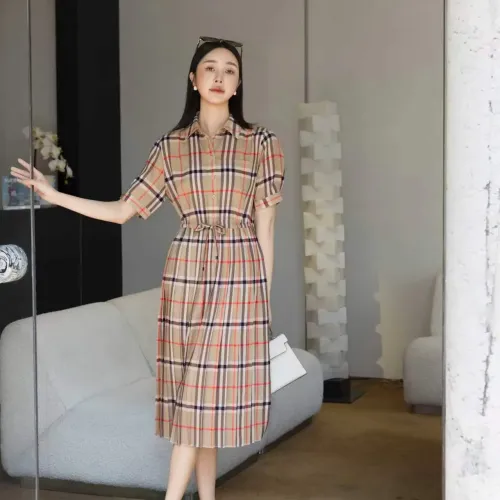 Replica Burberry Dresses Short Sleeved For Women #1458862 $85.00 USD for Wholesale