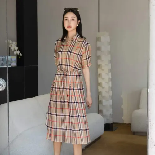Replica Burberry Dresses Short Sleeved For Women #1458862 $85.00 USD for Wholesale