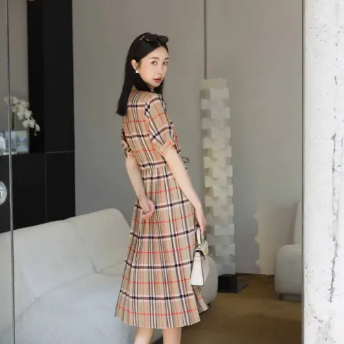 Replica Burberry Dresses Short Sleeved For Women #1458862 $85.00 USD for Wholesale