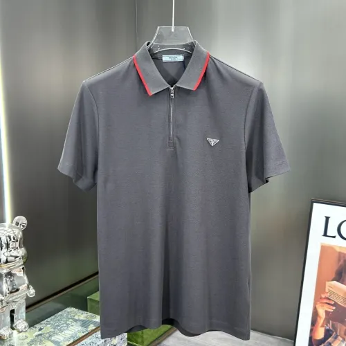Wholesale Prada T-Shirts Short Sleeved For Men #1458954 $68.00 USD, Wholesale Quality Replica Prada T-Shirts