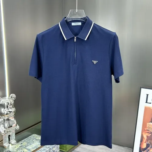 Wholesale Prada T-Shirts Short Sleeved For Men #1458955 $68.00 USD, Wholesale Quality Replica Prada T-Shirts