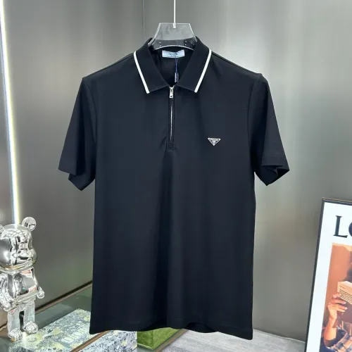 Wholesale Prada T-Shirts Short Sleeved For Men #1458956 $68.00 USD, Wholesale Quality Replica Prada T-Shirts