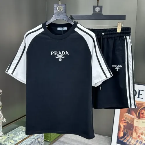 Wholesale Prada Tracksuits Short Sleeved For Men #1458997 $112.00 USD, Wholesale Quality Replica Prada Tracksuits