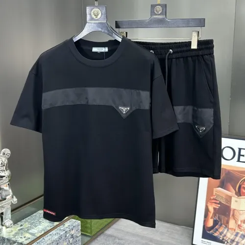 Wholesale Prada Tracksuits Short Sleeved For Men #1459005 $112.00 USD, Wholesale Quality Replica Prada Tracksuits