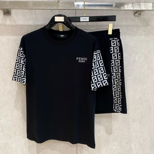 Wholesale Fendi Tracksuits Short Sleeved For Men #1459052 $112.00 USD, Wholesale Quality Replica Fendi Tracksuits