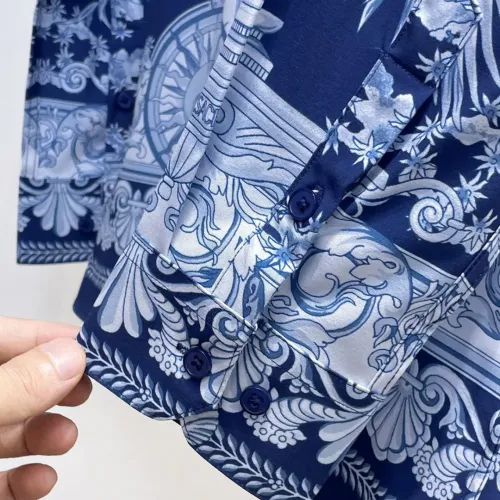 Replica Versace Shirts Long Sleeved For Men #1459145 $76.00 USD for Wholesale