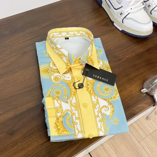 Replica Versace Shirts Long Sleeved For Men #1459146 $76.00 USD for Wholesale