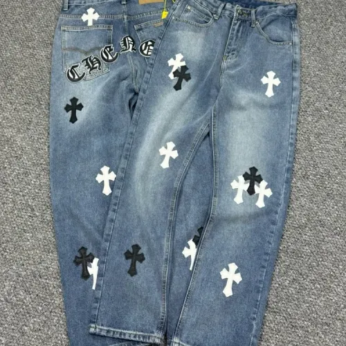 Wholesale Chrome Hearts Jeans For Men #1459322 $60.00 USD, Wholesale Quality Replica Chrome Hearts Jeans