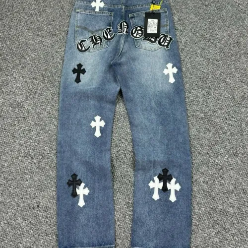 Replica Chrome Hearts Jeans For Men #1459322 $60.00 USD for Wholesale