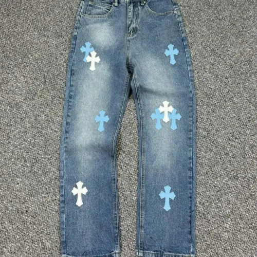 Replica Chrome Hearts Jeans For Men #1459323 $60.00 USD for Wholesale