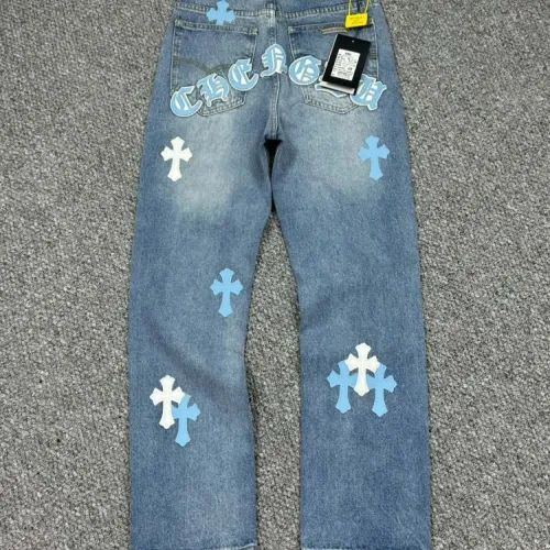 Replica Chrome Hearts Jeans For Men #1459323 $60.00 USD for Wholesale