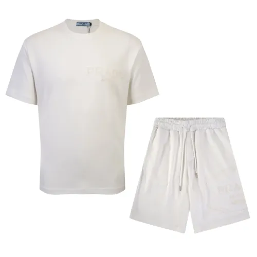Wholesale Prada Tracksuits Short Sleeved For Men #1461338 $64.00 USD, Wholesale Quality Replica Prada Tracksuits