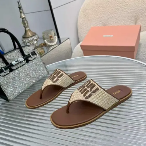 Wholesale MIU MIU Slippers For Women #1461847 $85.00 USD, Wholesale Quality Replica MIU MIU Slippers