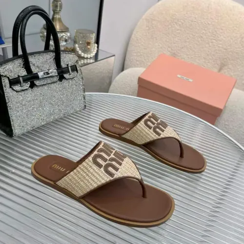 Replica MIU MIU Slippers For Women #1461847 $85.00 USD for Wholesale