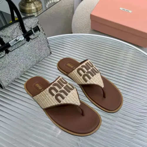 Replica MIU MIU Slippers For Women #1461847 $85.00 USD for Wholesale