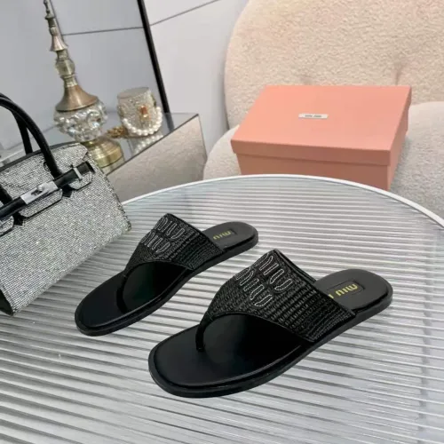 Wholesale MIU MIU Slippers For Women #1461848 $85.00 USD, Wholesale Quality Replica MIU MIU Slippers