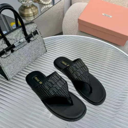 Replica MIU MIU Slippers For Women #1461848 $85.00 USD for Wholesale
