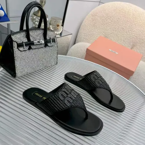 Replica MIU MIU Slippers For Women #1461848 $85.00 USD for Wholesale