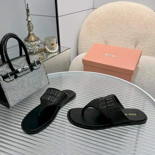 Replica MIU MIU Slippers For Women #1461848 $85.00 USD for Wholesale