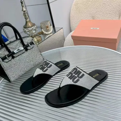 Wholesale MIU MIU Slippers For Women #1461849 $85.00 USD, Wholesale Quality Replica MIU MIU Slippers