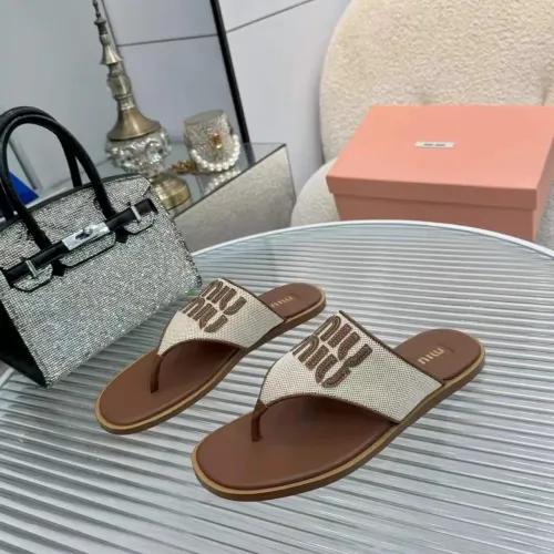 Wholesale MIU MIU Slippers For Women #1461850 $85.00 USD, Wholesale Quality Replica MIU MIU Slippers