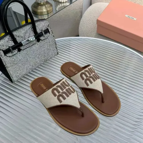 Replica MIU MIU Slippers For Women #1461850 $85.00 USD for Wholesale