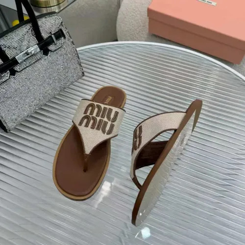 Replica MIU MIU Slippers For Women #1461850 $85.00 USD for Wholesale
