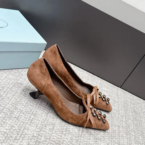 Replica Prada High-heeled Shoes For Women #1461909 $108.00 USD for Wholesale