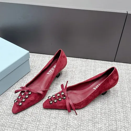 Wholesale Prada High-heeled Shoes For Women #1461910 $108.00 USD, Wholesale Quality Replica Prada High-heeled Shoes