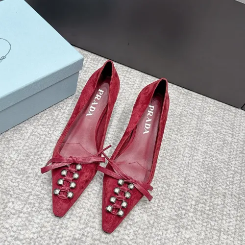 Replica Prada High-heeled Shoes For Women #1461910 $108.00 USD for Wholesale