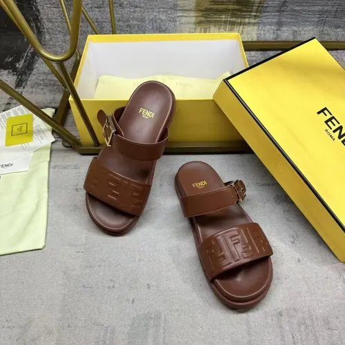Replica Fendi Slippers For Women #1462070 $82.00 USD for Wholesale