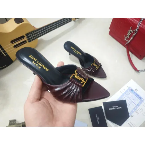 Wholesale Yves Saint Laurent YSL Slippers For Women #1462243 $98.00 USD, Wholesale Quality Replica Yves Saint Laurent YSL Slippers
