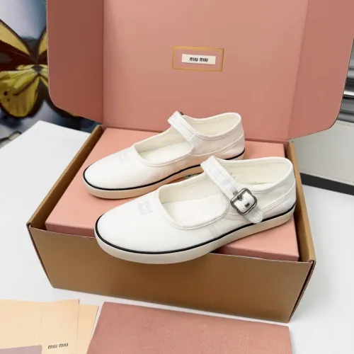 Wholesale MIU MIU Flat Shoes For Women #1462871 $85.00 USD, Wholesale Quality Replica MIU MIU Flat Shoes