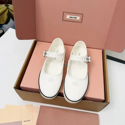Replica MIU MIU Flat Shoes For Women #1462871 $85.00 USD for Wholesale