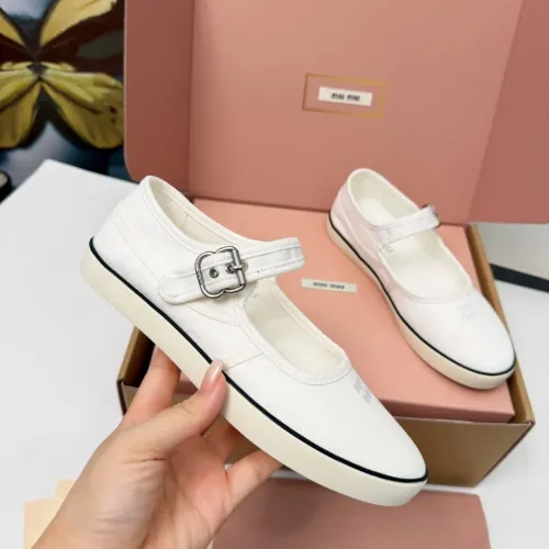 Replica MIU MIU Flat Shoes For Women #1462871 $85.00 USD for Wholesale