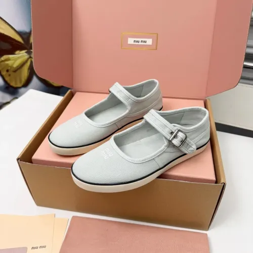 Wholesale MIU MIU Flat Shoes For Women #1462872 $85.00 USD, Wholesale Quality Replica MIU MIU Flat Shoes