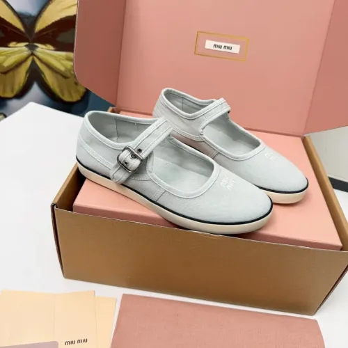 Replica MIU MIU Flat Shoes For Women #1462872 $85.00 USD for Wholesale