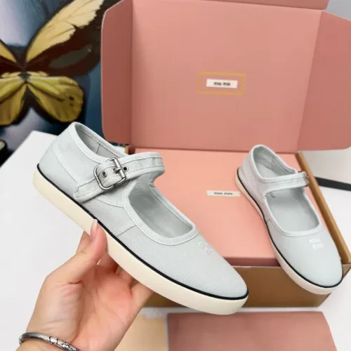Replica MIU MIU Flat Shoes For Women #1462872 $85.00 USD for Wholesale