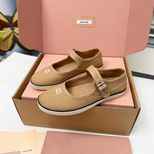 Wholesale MIU MIU Flat Shoes For Women #1462873 $85.00 USD, Wholesale Quality Replica MIU MIU Flat Shoes
