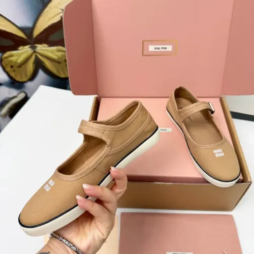 Replica MIU MIU Flat Shoes For Women #1462873 $85.00 USD for Wholesale