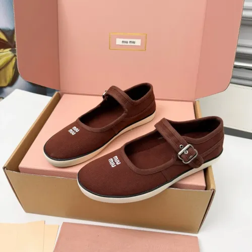 Wholesale MIU MIU Flat Shoes For Women #1462874 $85.00 USD, Wholesale Quality Replica MIU MIU Flat Shoes