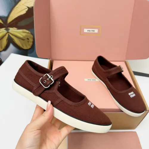 Replica MIU MIU Flat Shoes For Women #1462874 $85.00 USD for Wholesale