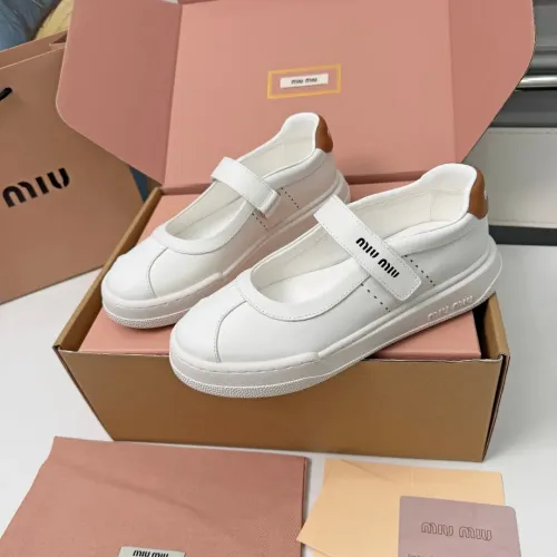 Replica MIU MIU Flat Shoes For Women #1462893 $92.00 USD for Wholesale